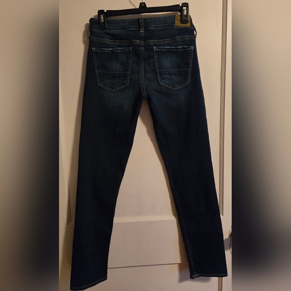 NWOT | American Eagle | Super Stretch Straight Leg Dark Wash Denim Jeans | 4 | - Picture 5 of 15